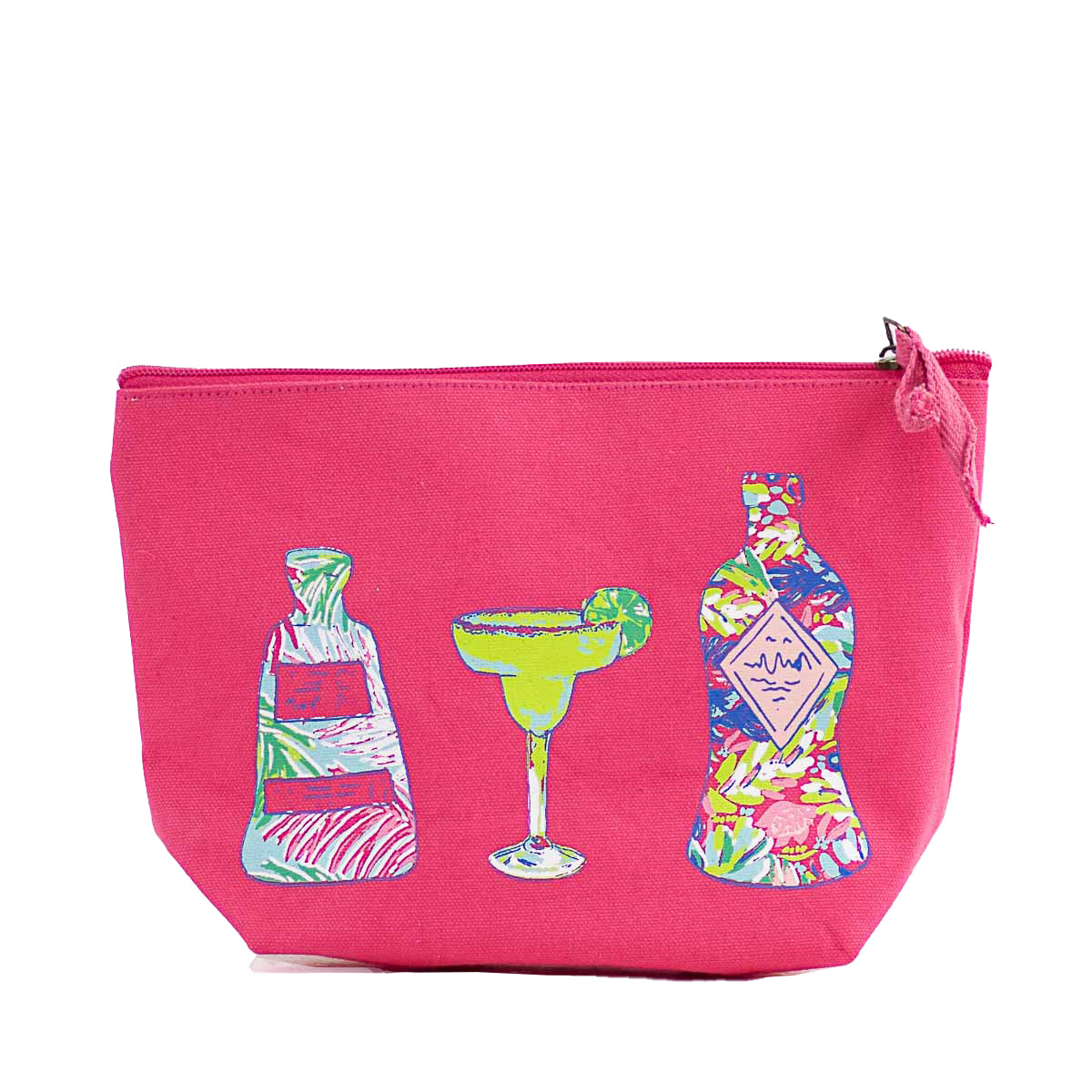 Tequila Sunrise Cosmetic Bag Hot Pink/Multi