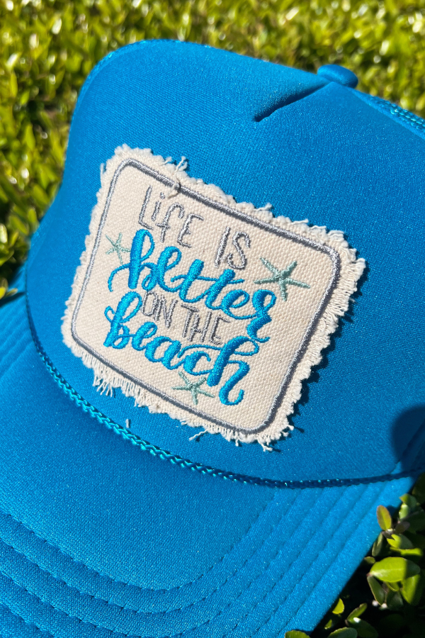Trucker Hat Foam "Life Is Better On The Beach"