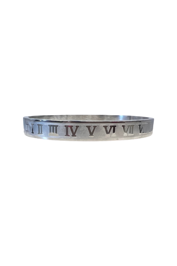 Bangle Silver Stainless LV Numbers LG