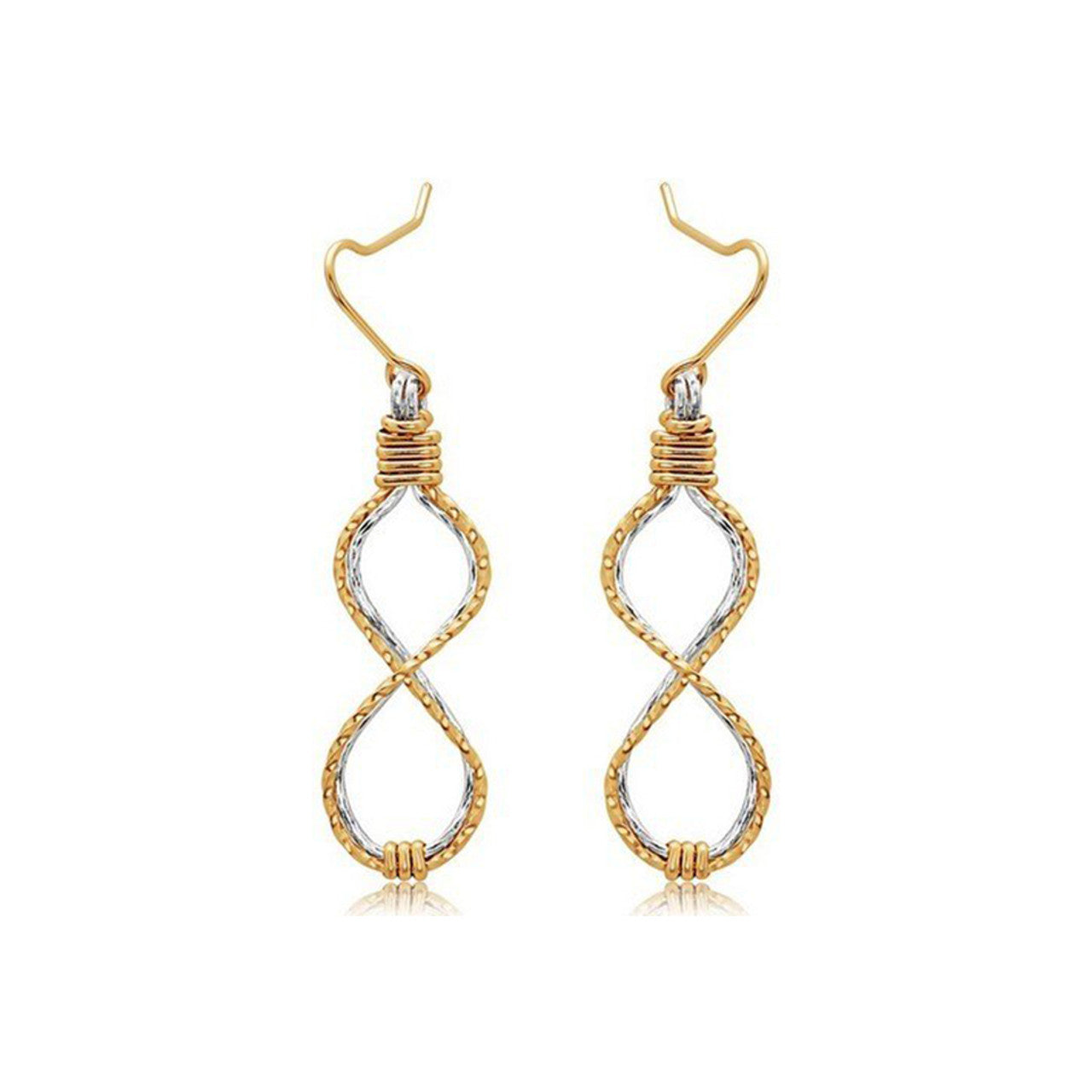 Ronaldo Earrings Infinity 14K Gold and Sterling Silver