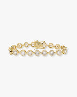 Mama Baroness Tennis Bracelet Gold|White Diamondettes - Beau Kisses