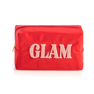 Cara Glam Cosmetic Pouch Red - Beau Kisses