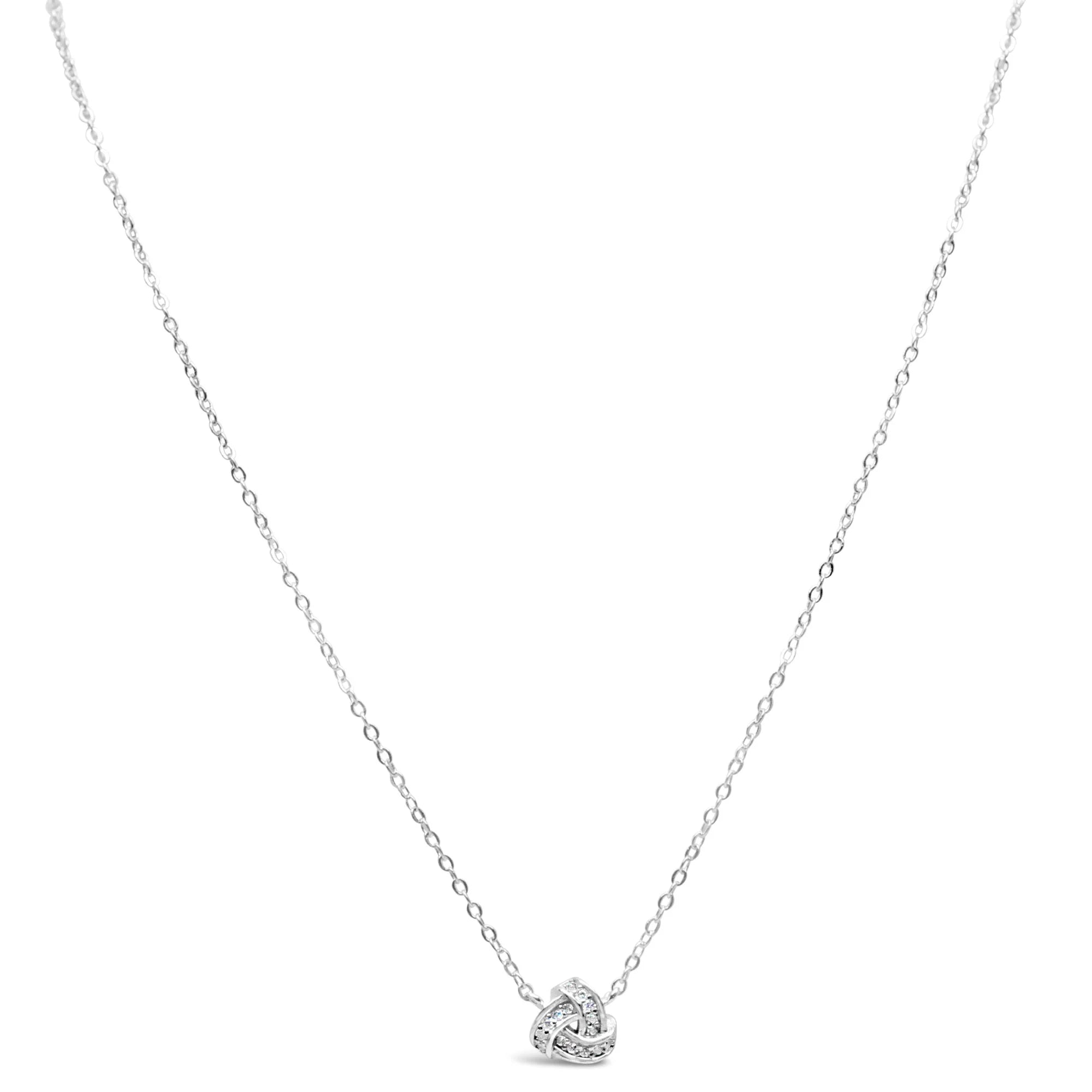Charm & (Plain) Chain - Love Knot Sterling SIlver