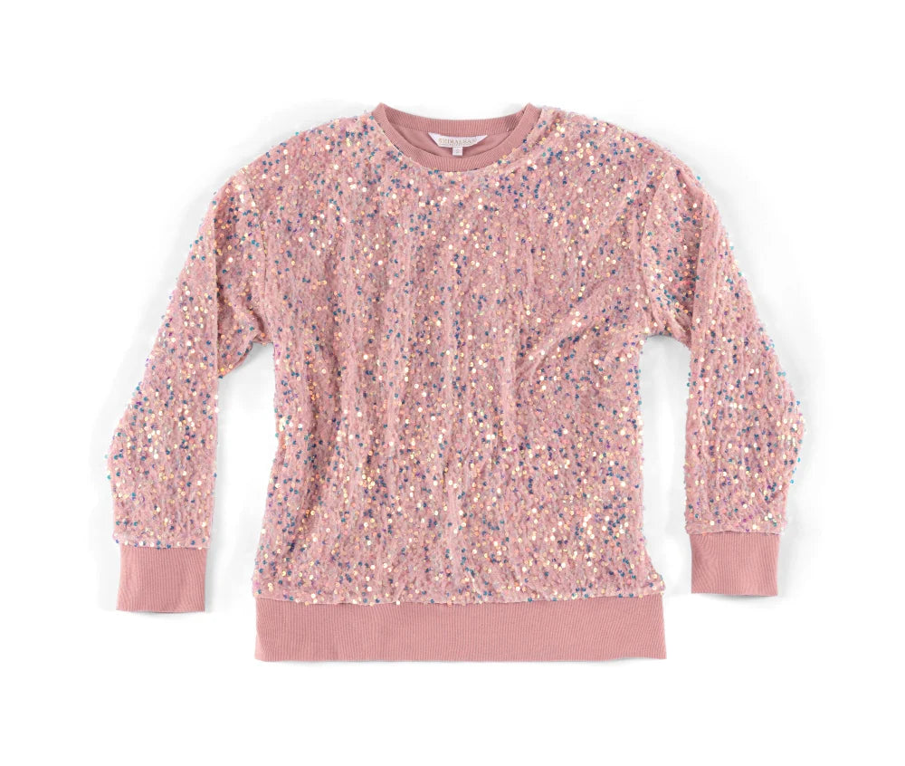 Fiesta Sequin Sweatshirt Pink