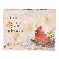 Red Bird I Am With You Always Canvas - Beau Kisses