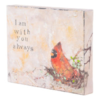 Red Bird I Am With You Always Canvas - Beau Kisses