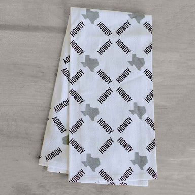 Texas Hand Towels White and Maroon Set Of 2 - Beau Kisses