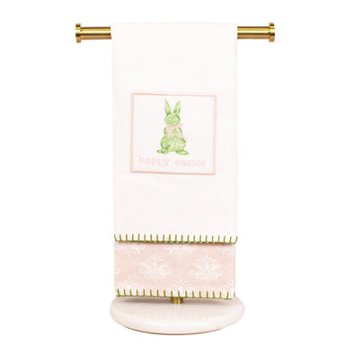 Kiara Boxwood Bunny Hand Towels Set of 2 - Beau Kisses