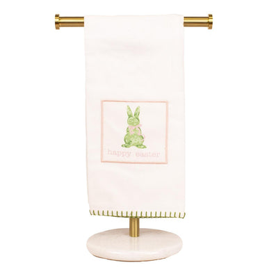 Kiara Boxwood Bunny Hand Towels Set of 2 - Beau Kisses