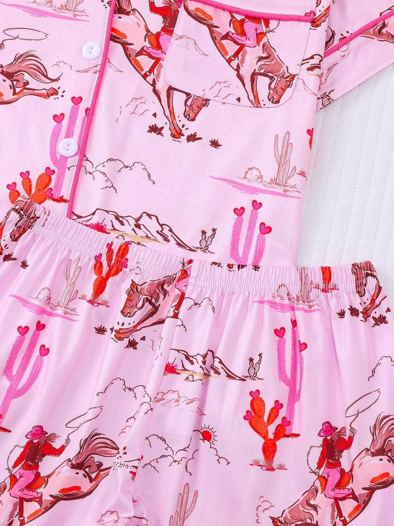 Valentine Inspired Cowgirl Print Pajama Set
