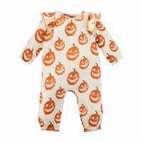 Girl Pumpkin Print One Piece - Beau Kisses