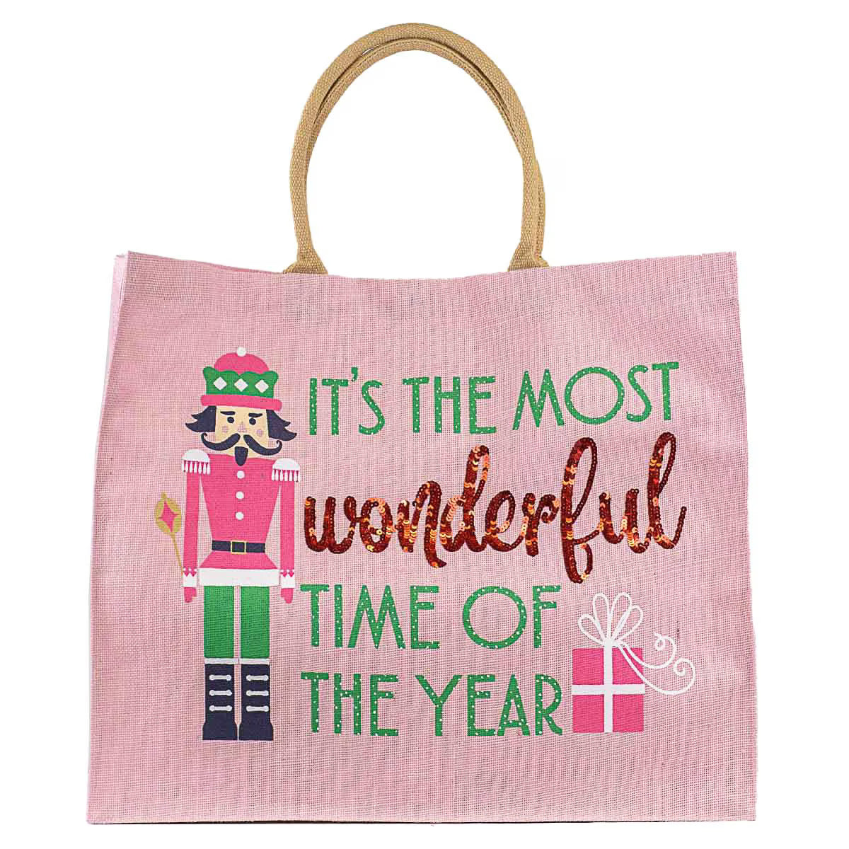 Most Wonderful Time Carryall Tote Light Pink