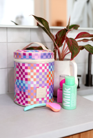 Barrel Organizer Toiletry Bag All The Things Checkered - Beau Kisses