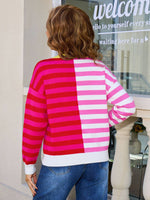 Multicolor Contrast Stripe Sweater - Beau Kisses