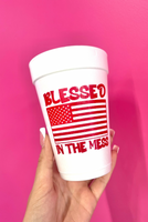 Blessed In The Mess Foam Cups 10 Pack - Beau Kisses