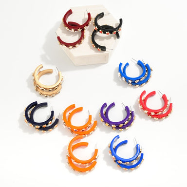 Game day hoop earrings