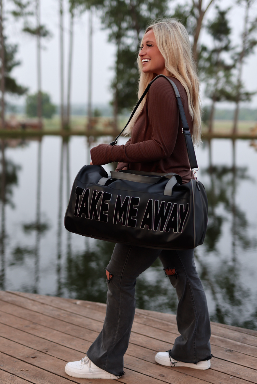 Duffle Bag Take Me Away Black and Grey - Beau Kisses