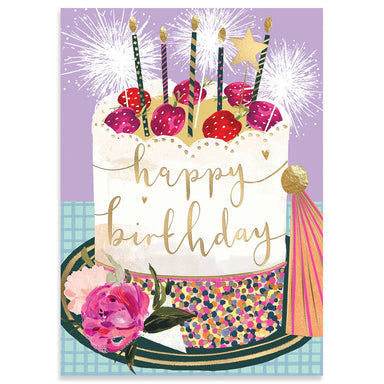 Strawberry Cake Birthday Card - Beau Kisses