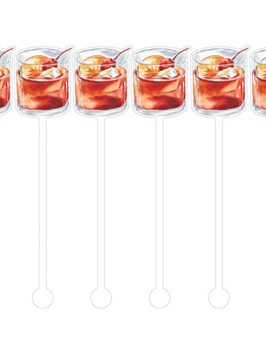 Old Fashioned Cocktail Stick Stirrer - Set of 6 - Beau Kisses