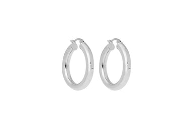 Hoop Earrings Creole Albaro 30mm Silver - Beau Kisses