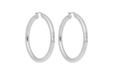 Hoop Earrings Creole Albaro 50mm Silver - Beau Kisses