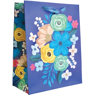 Gift Bag Gypsy Floral Blue Medium - Beau Kisses