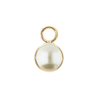 Charm Bottone Gold 10mm Cream Pearl - Beau Kisses