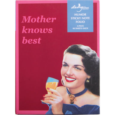 Mother Knows Best Sticky Note Folio - Beau Kisses