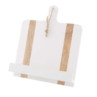 White Cookbook Holder - Beau Kisses