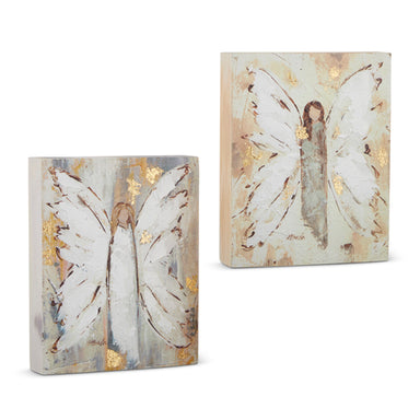 Angel Block Wall Art 10" - Beau Kisses