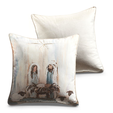 Ivory Holy Family Pillow 18" - Beau Kisses