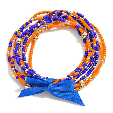 Gameday Bracelet Set Orange and Blue