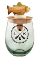 Lake Wine Glass and Stopper Set - Beau Kisses