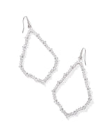 Sophee Crystal Open Frame Earrings Silver White Crystal - Beau Kisses