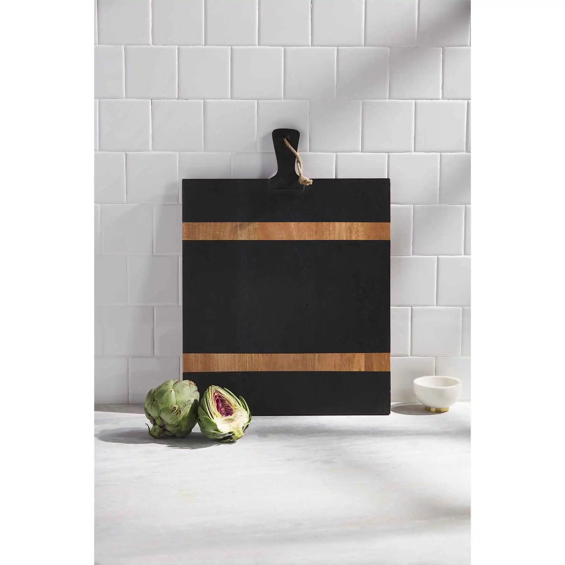 Black Wood Strap Board