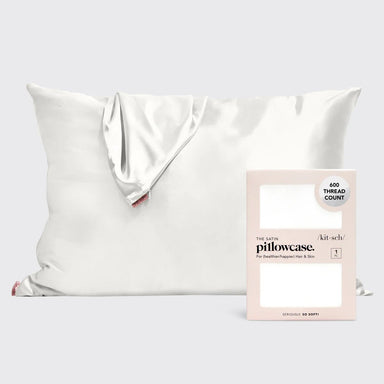 Satin Pillow Case Standard Ivory - Beau Kisses