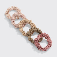 Petite Satin Scrunchies 6pc Terracotta - Beau Kisses