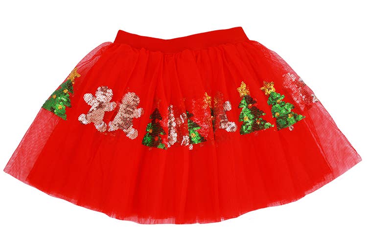 Gingerbread Man Chirstmas Tutu Red