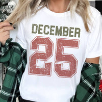 December 25 Varsity Vintage Graphic Tee White - Beau Kisses