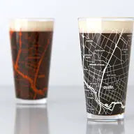 University of Texas College Town Map Pint Pair