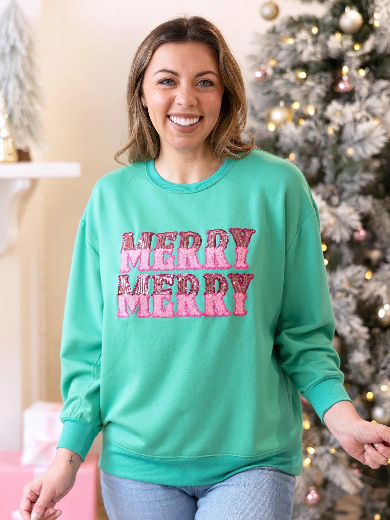 Sarah Sweatshirt Merry Merry Green