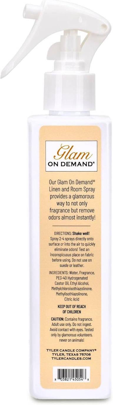 NEW!! Glam On Demand Linen and Room Spray  8 OZ - Beau Kisses