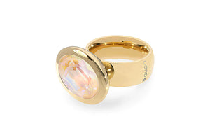 Ring Tivola Big Gold Ivory Creme Delite - Beau Kisses