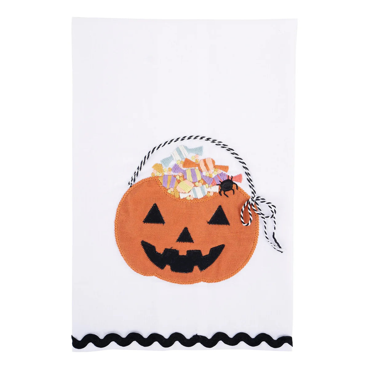 Candy Pumpkin Pail Tea Towel - Beau Kisses