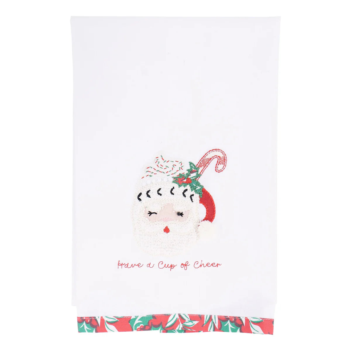 Cup of Cheer Santa Tea Towel