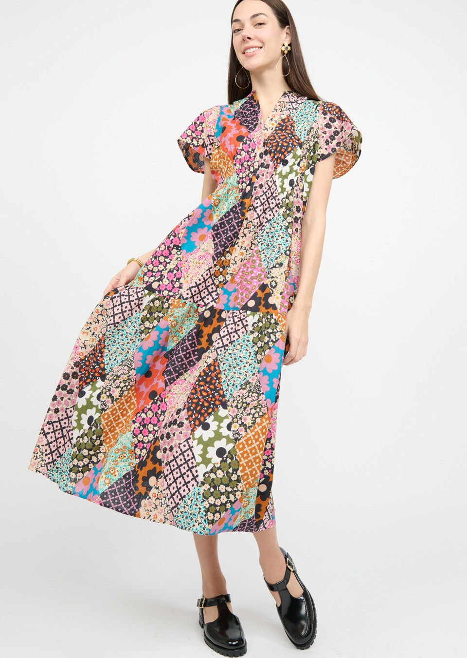 Patched Up Maxi Dress Multi