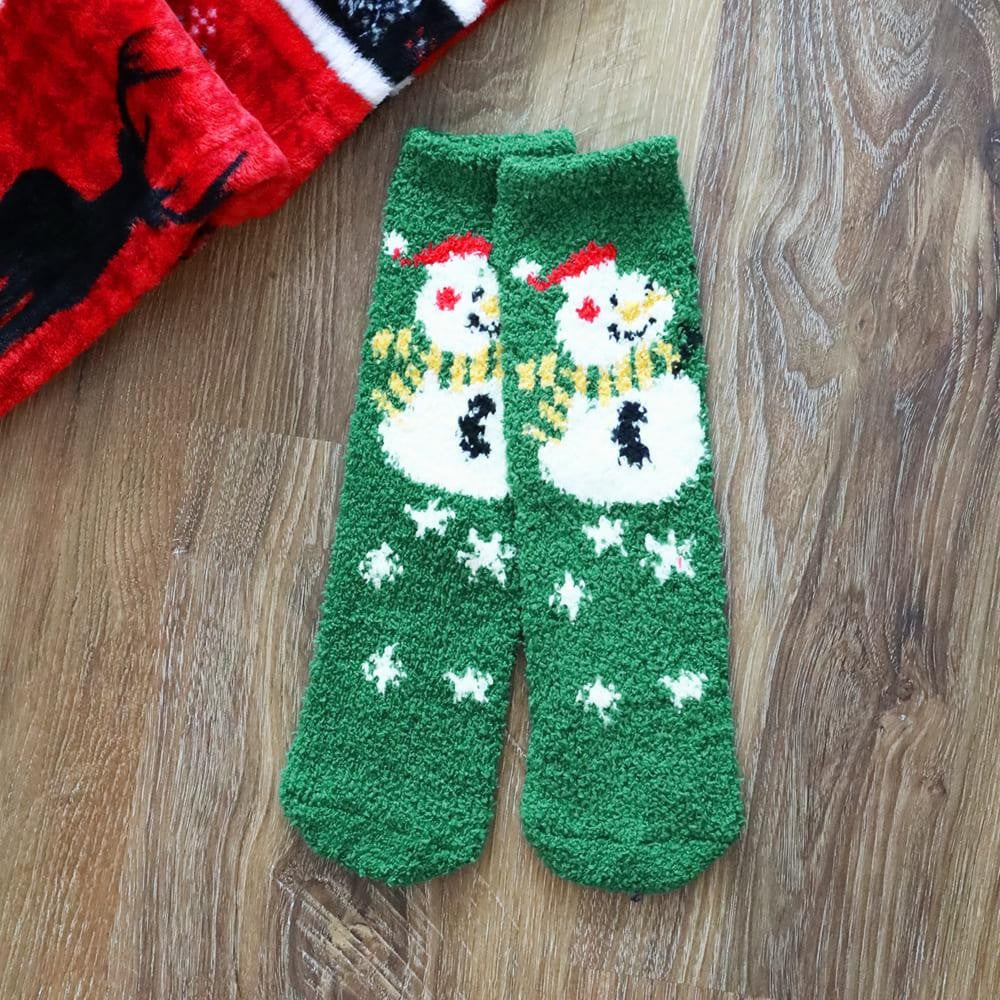 Soft Christmas Character Knit Mini-Crew Socks