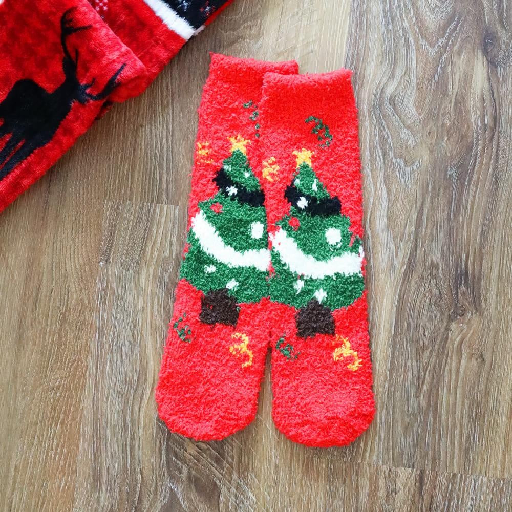 Soft Christmas Character Knit Mini-Crew Socks