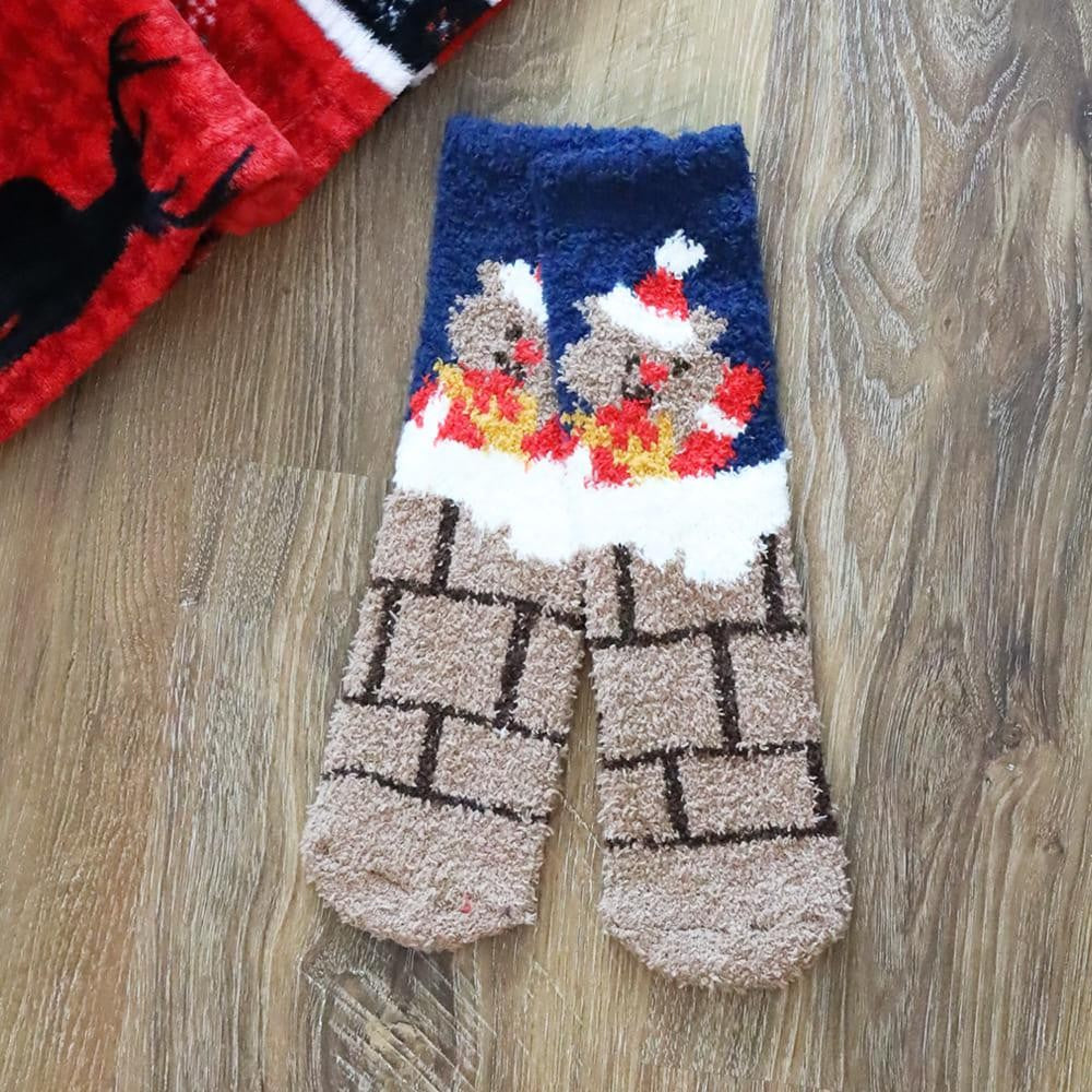 Soft Christmas Character Knit Mini-Crew Socks