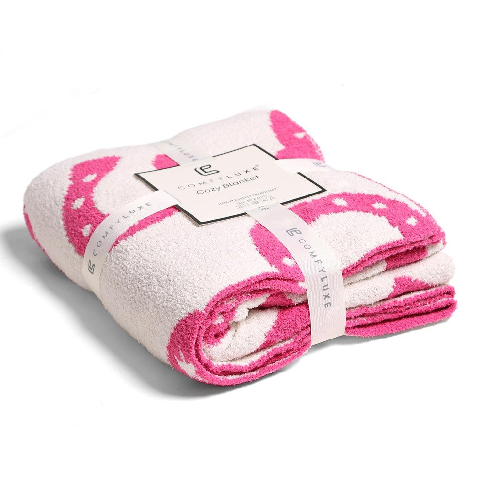 Super Soft Jacquard Reversible Horse Shoe Print Blanket